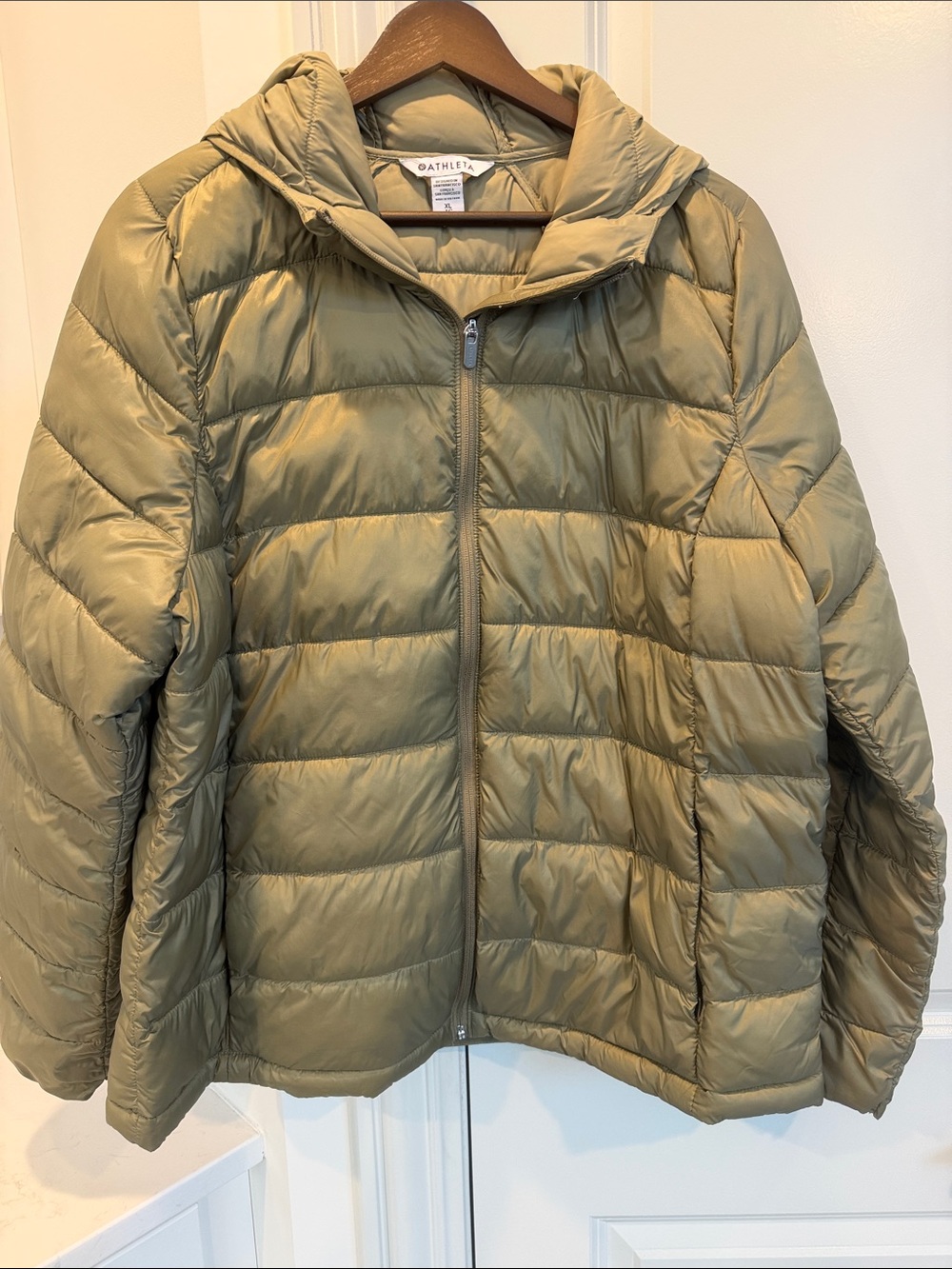 Olive Green Packable Aire PufferJacket - Women